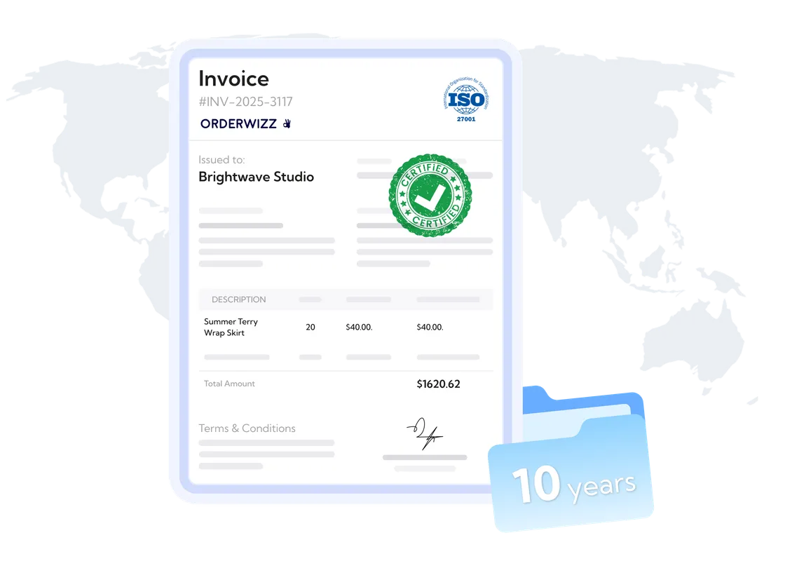 Compliant electronic invoices