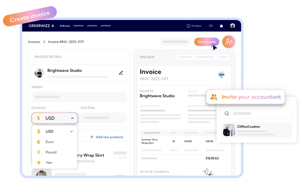 Total flexibility invoicing